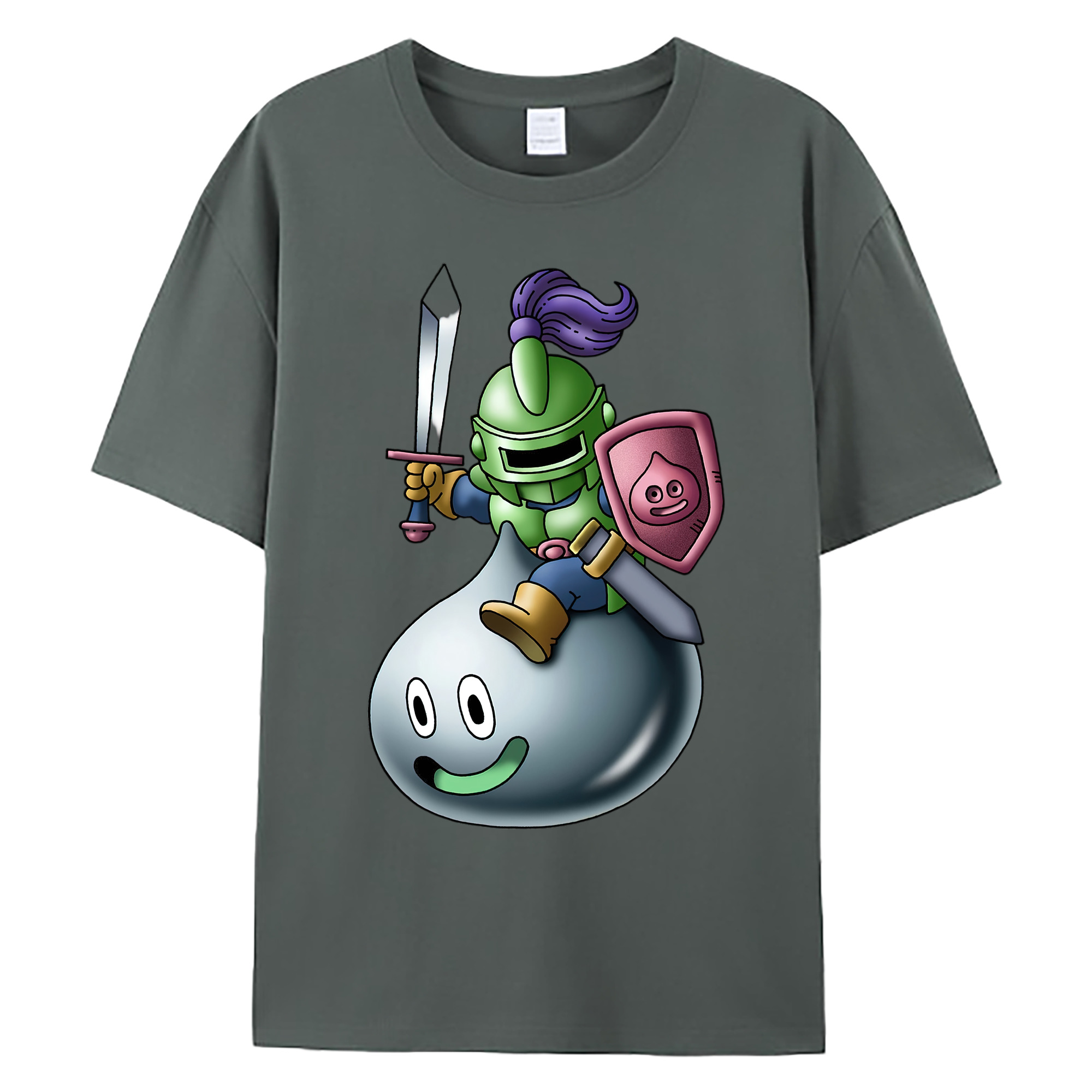 （画像用） ドラゴンクエスト Doragon Kuesuto Dragon Quest 綿100％ メンズ半袖Tシャツ｜肌触りやわらか＆通気性